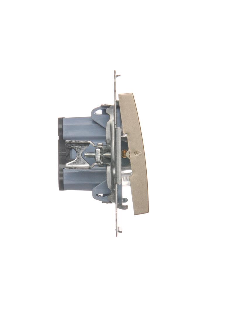 Simon 54 Przycisk „światło” z podświetleniem LED 16A z. śrub. złoty mat