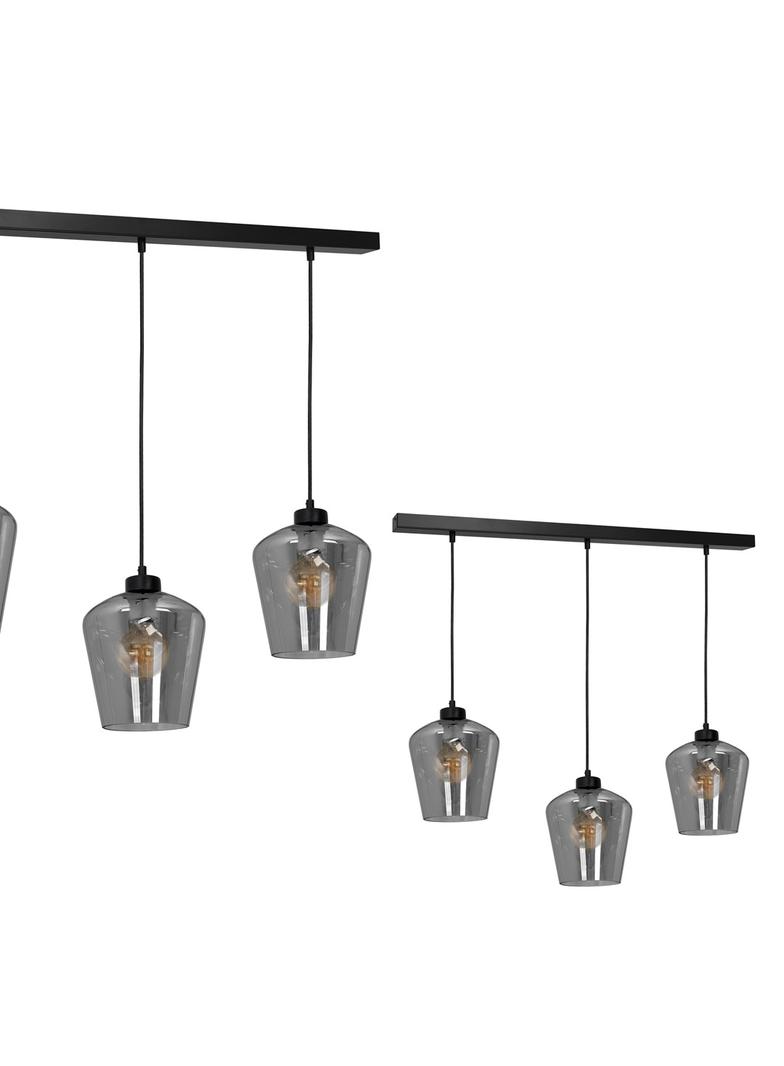 Milagro lampa wisząca Santiago Smoked 3xE27 czarna MLP6609