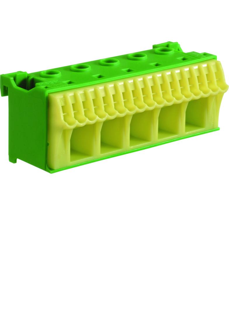 QuickConnect Blok samozacisków ochronny zielony 5x16+17x4mm2 szer. 90mm KN22E HAGER