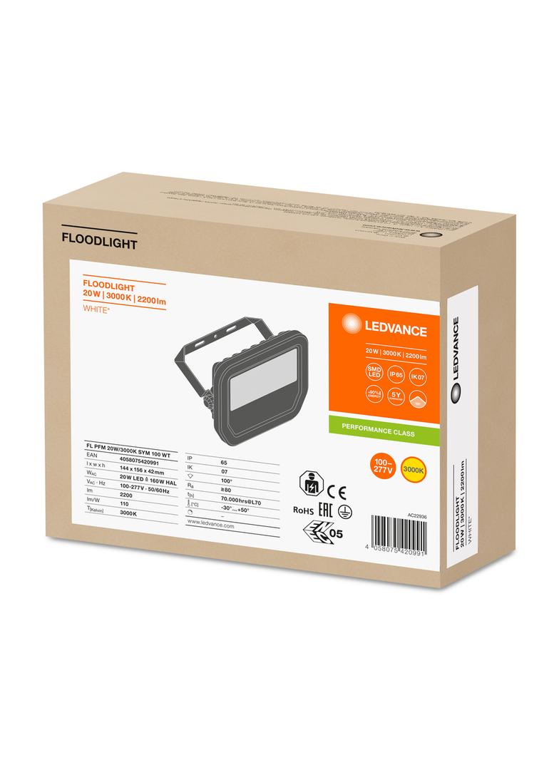 Naświetlacz FLOOD LED PERFORMANCE 20W 3000K SYM 100 white