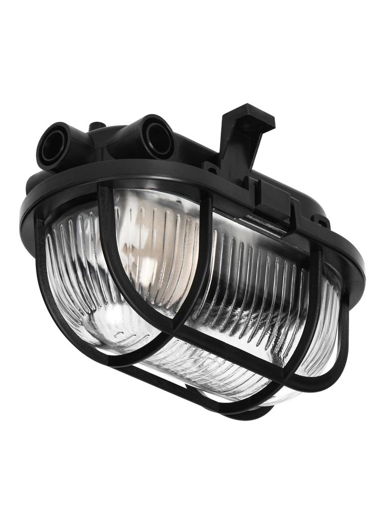 Oprawa oświetleniowa SOTOA E27 max. 15W IP54 klosz szklany osłona plastikowa czarna AD-OP-6562BE27SPP ORNO