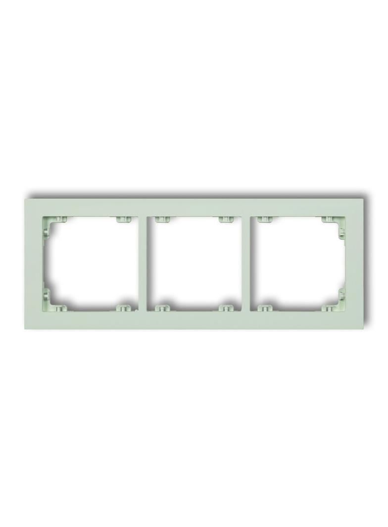 DECO Ramka potrójna z tworzywa DECO Pastel Matt miętowy 46DR-3 KARLIK