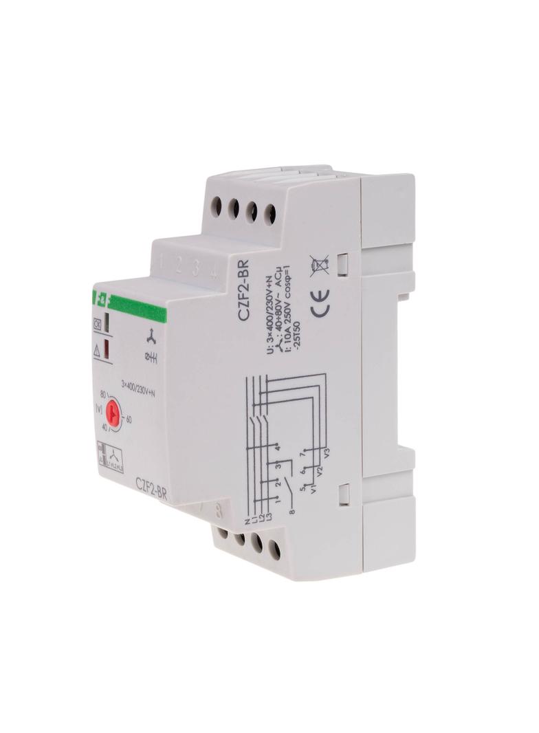CZUJNIK ZANIKU FAZY Z KONTROLĄ STYKÓW, STYKI: 1Z , I=10A ; PRÓG REGULOWANY:165-180V, 2 MODUŁY