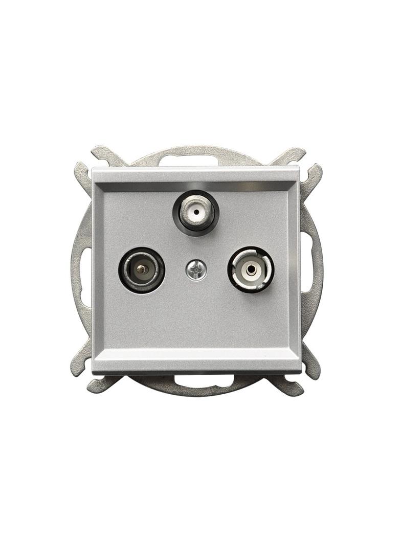 SONATA Gniazdo RTV-SAT końcowe - kolor srebro mat