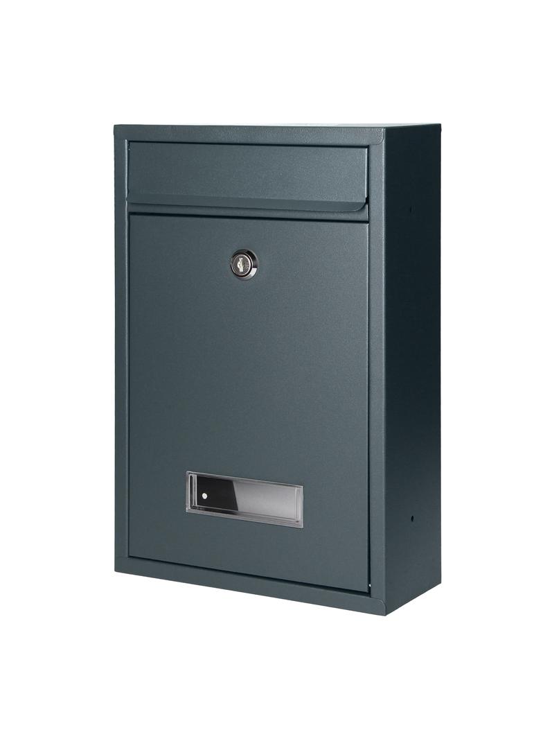 Skrzynka na listy BALI z galwanizowanej stali mała z wizytownikiem antracyt MB-3/A ORNO