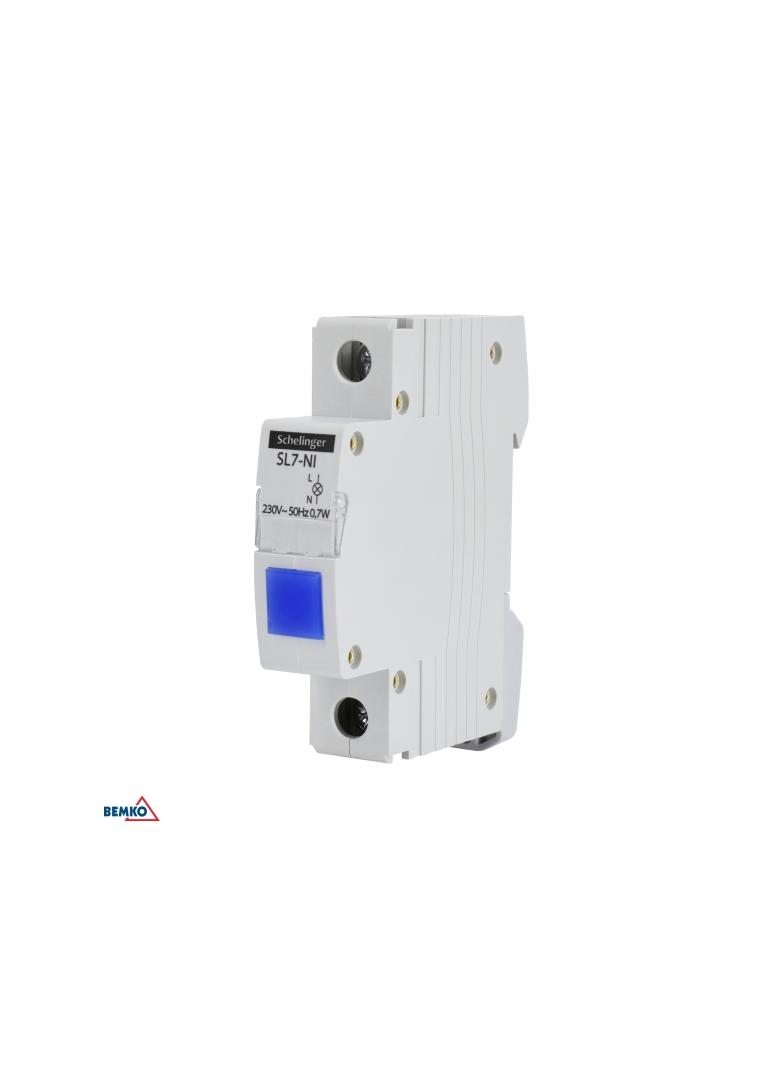 LAMPKA SYGNALIZACYJNA LED SL7 NIEBIESKA SCHELINGER