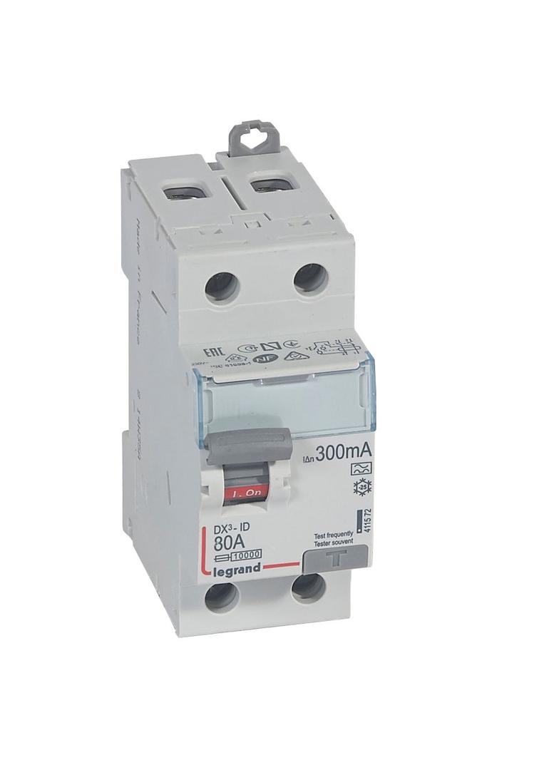 WYŁĄCZNIK RÓŻNICOWOPRĄDOWY P 302 2P 80A 300MA TYP A SERII DX3, Legrand