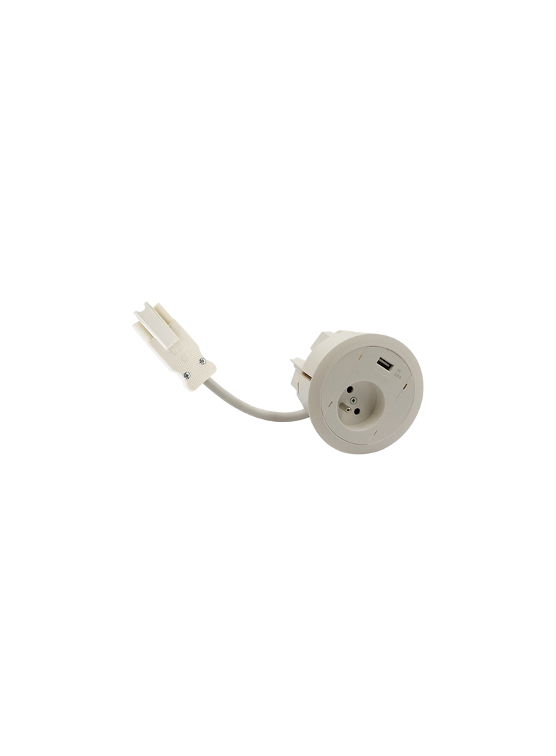 "Simon 480 TS48-330E10E00-33 Gniazdo meblowe 1 gn. typ E + ładowarka USB type C