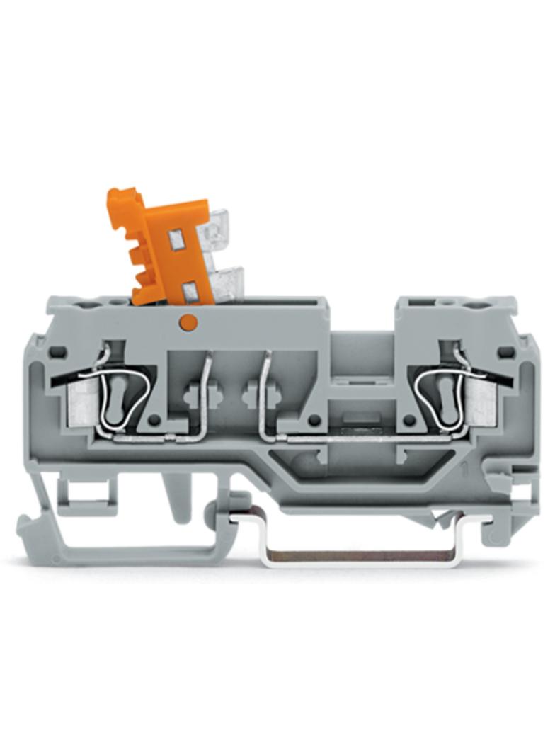 złączka rozłączalna 2-przewodowa 2,5 mm2 nóż rozłączający pomarańcz.