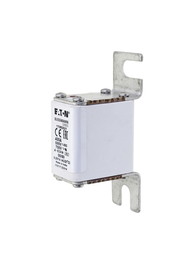 400A 690V aR 00/80 SQ. BODY IND. FUSE Wkładka szybka 400A AC 690V DIN 00 30x51x100 mm aR, 170M2621 E