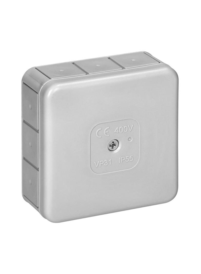 Puszka n/t PRO IP55 400V 12 przepustów gumowych 85x85x37mm szary OR-JB-13807/G ORNO