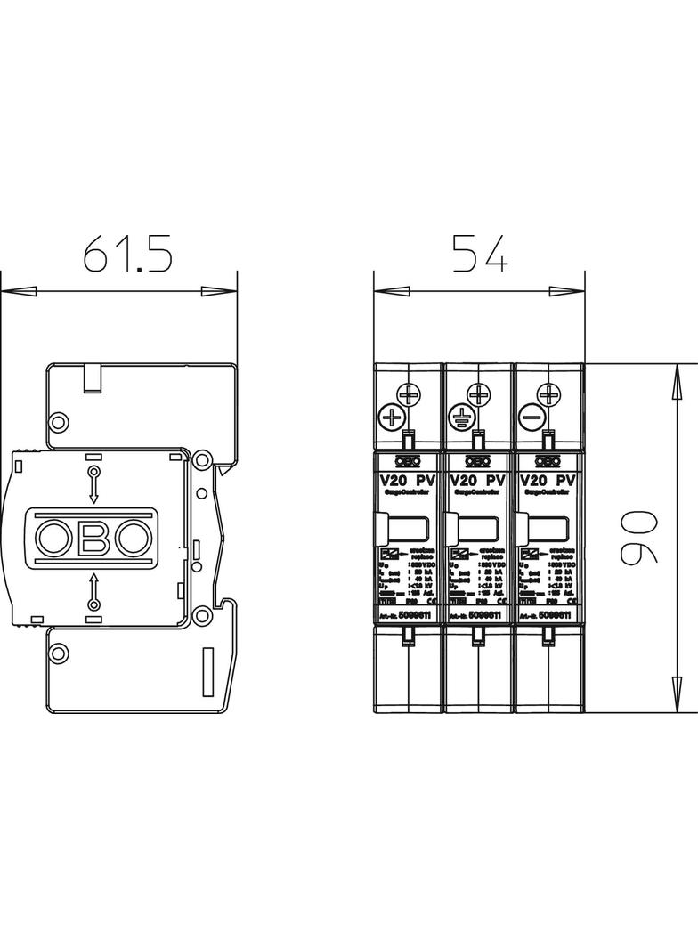 V20-C 3PH-600, OGRANICZNIK PRZEPIĘĆ