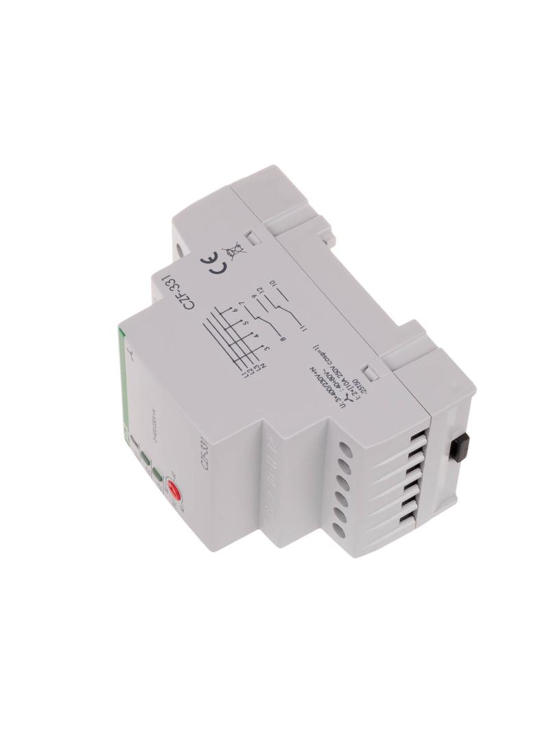 CZUJNIK ZANIKU FAZY, STYKI: 2P, I=2X5A; PRÓG REGULOWANY 165-180V, 3 MODUŁY