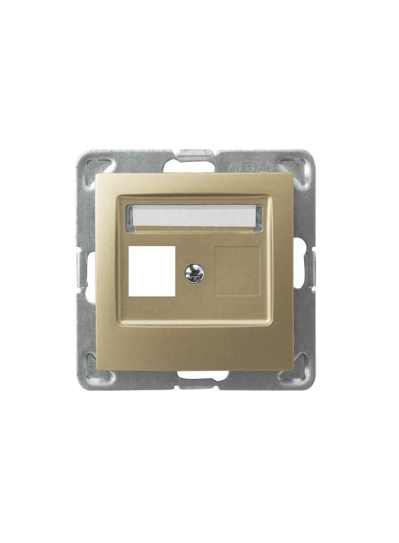 IMPRESJA Obudowa gniazda pojedynczego typu Keystone prosta kolor złoty metalik GPK-1Y/p/28 OSPEL