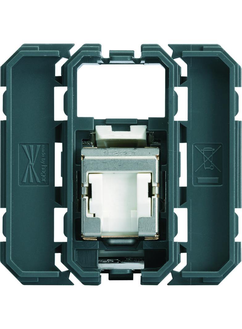 gallery Gniazdo informatyczne RJ45 kat 6A STP, 2M/1M WXF228 HAGER