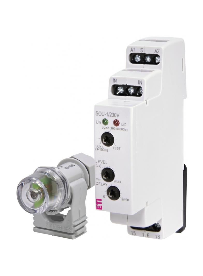 Automat zmierzchowy na szynę SOU-1/230V+senzor 002470011 ETI