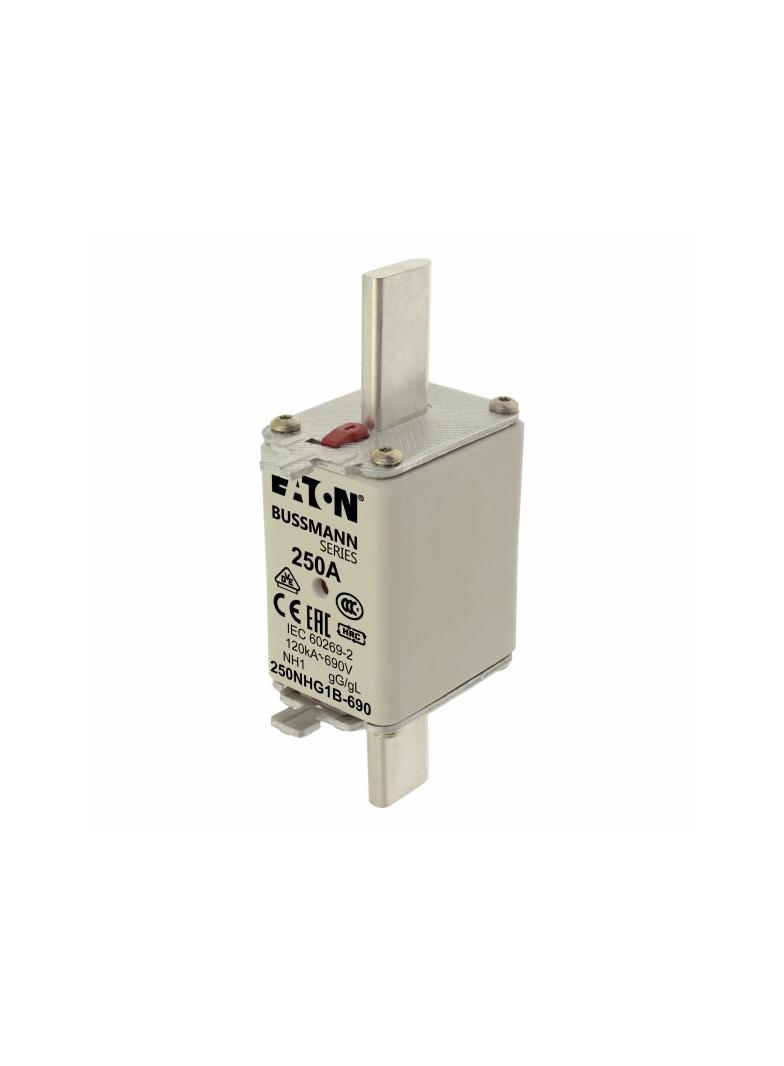 NH FUSE 250A 690V gG SIZE 1 Wkładka NH1 250A 690V GL/GG podwójny wskaźnik 250NHG1B-690 EATON