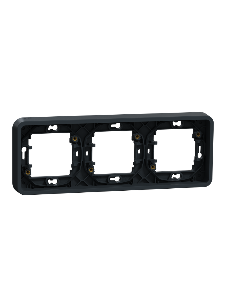 Mureva, podstawa podtynkowa potrójna pozioma, antracyt