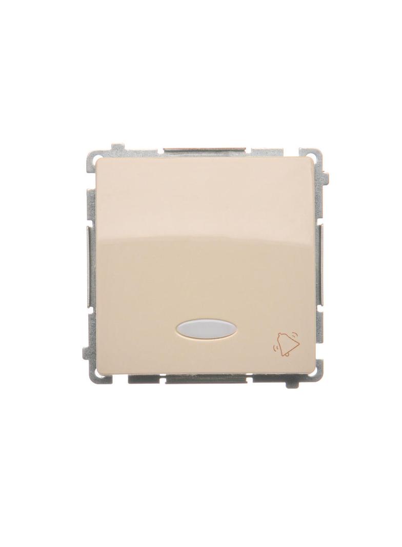 Simon Basic Przycisk dzwonek z podświetleniem LED 10A 250V szybkozłączka beż BMD1L.01/12 KONTAKT