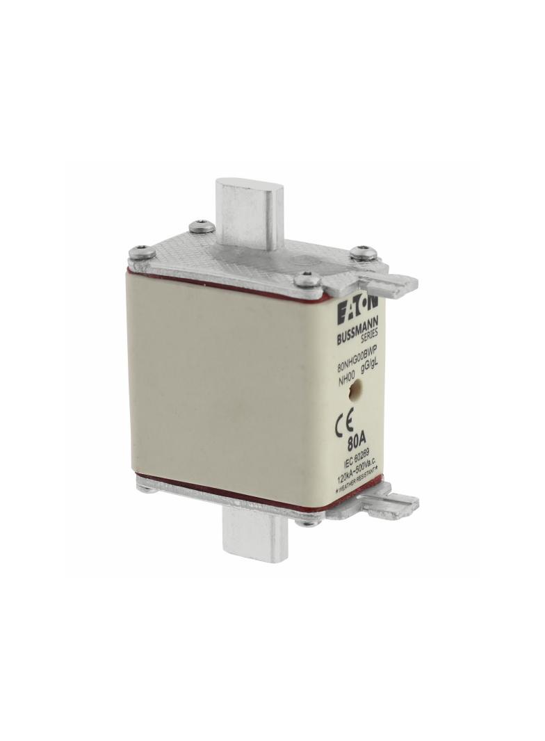 NH 80A 500V gG rozmiar 00 WEATHER RESISTANT NH LV 80A 500V gG rozmiar 00 WR 80NHG00BWP EATON