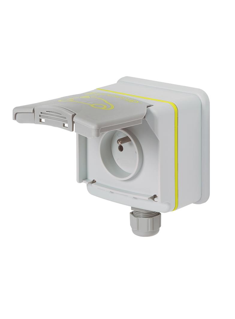 Green:Gniazdo 2P+Z Plexo 090471 LEGRAND