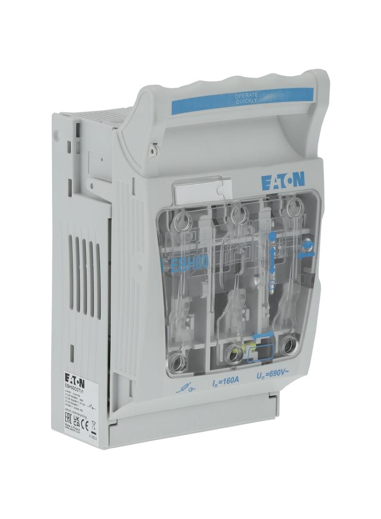 EBH00O3TV1 Rozłącznik bezpiecznikowy poziomy 160A AC 690V NH00 AC23B 3P IEC zaciski V EBH00O3TV1 EAT