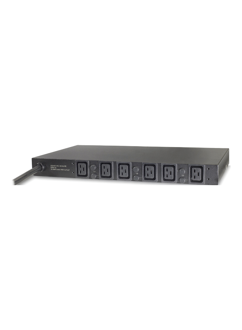 Listwa PDU podstawowa do szafy rack 22kW 230V 1U z wejściem 32A wyjścia 6x C19 AP7526 Schneider