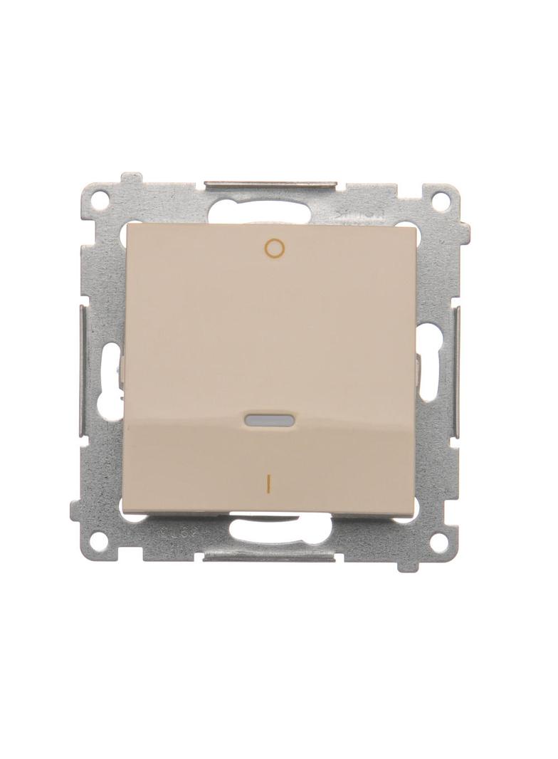 Simon 54 Łącznik dwubiegunowy z podświetleniem LED 10A 250V szybkozłączka kremowy DW2L.01/41 KONTAKT