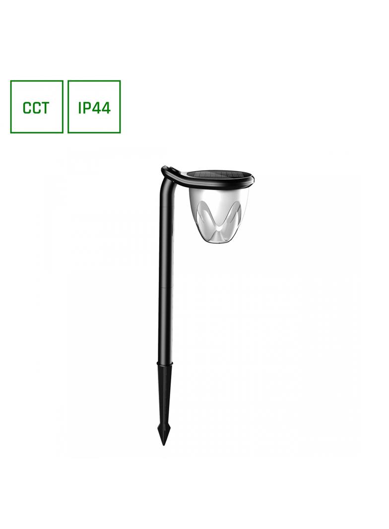 SOLARA BRILO 1W CCT IP44 150x180x135mm CZARNY wbijana/naścienna 2 lata gw. SPECTRUM