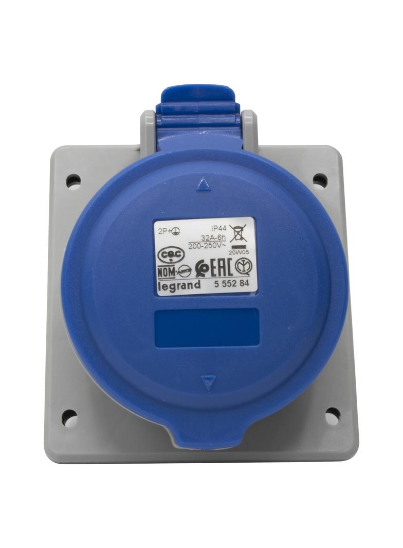 P17 TEMPRA PRO GNIAZDO TABLICOWE 32A 2P+Z 230V IP44, Legrand