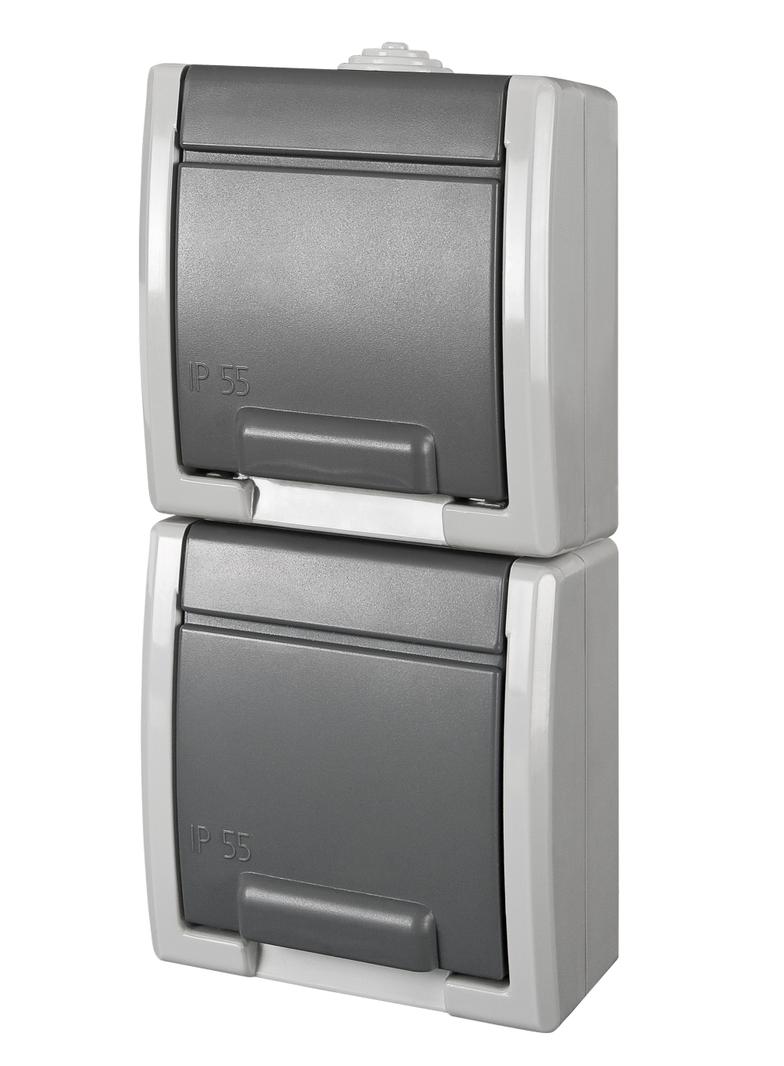 GNT AQUANT 2x2P+Z pion szare IP55