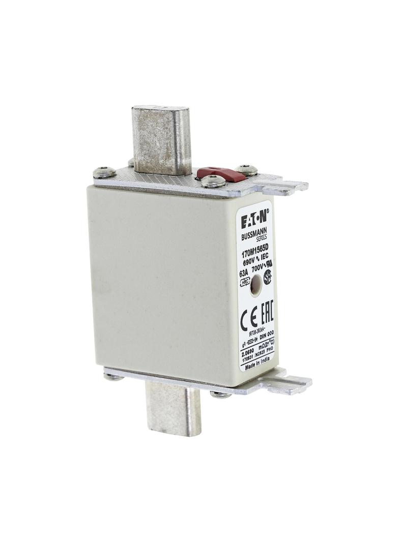 FUSE 63A 690V gR DIN 000 HSDNH Wkładka szybka 63A 690V gR DIN 000 podwójny wskaźnik 170M1565D EATON