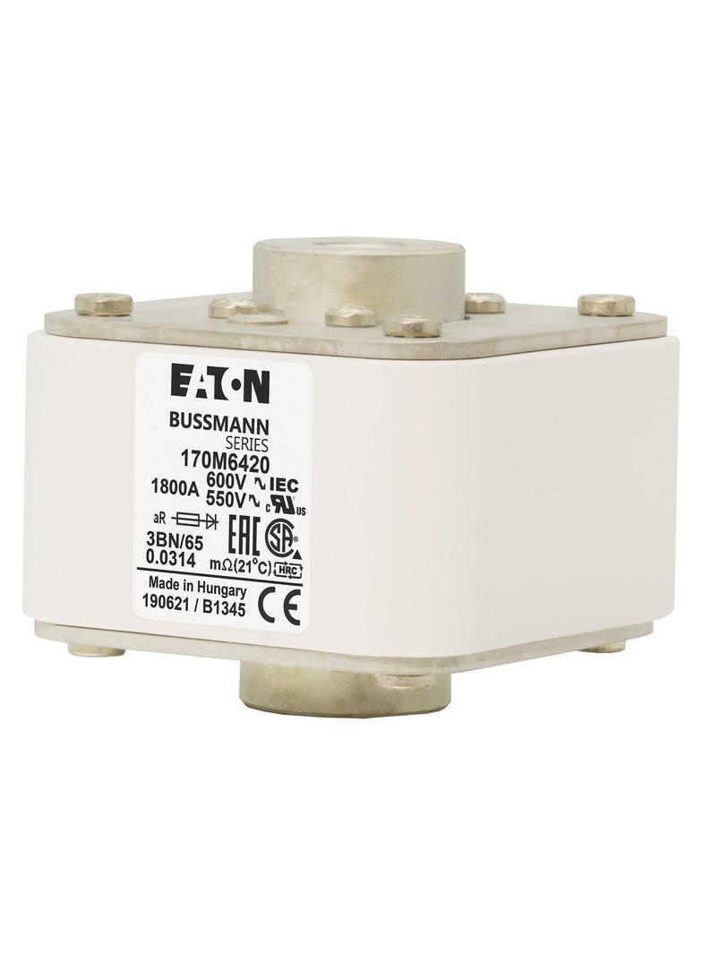 FUSE 1800A 600V 3BN/65 AR UR Wkładka szybka 1800A AC 600V rozmiar 3 76x92x53 mm aR IEC UL 170M6420 E