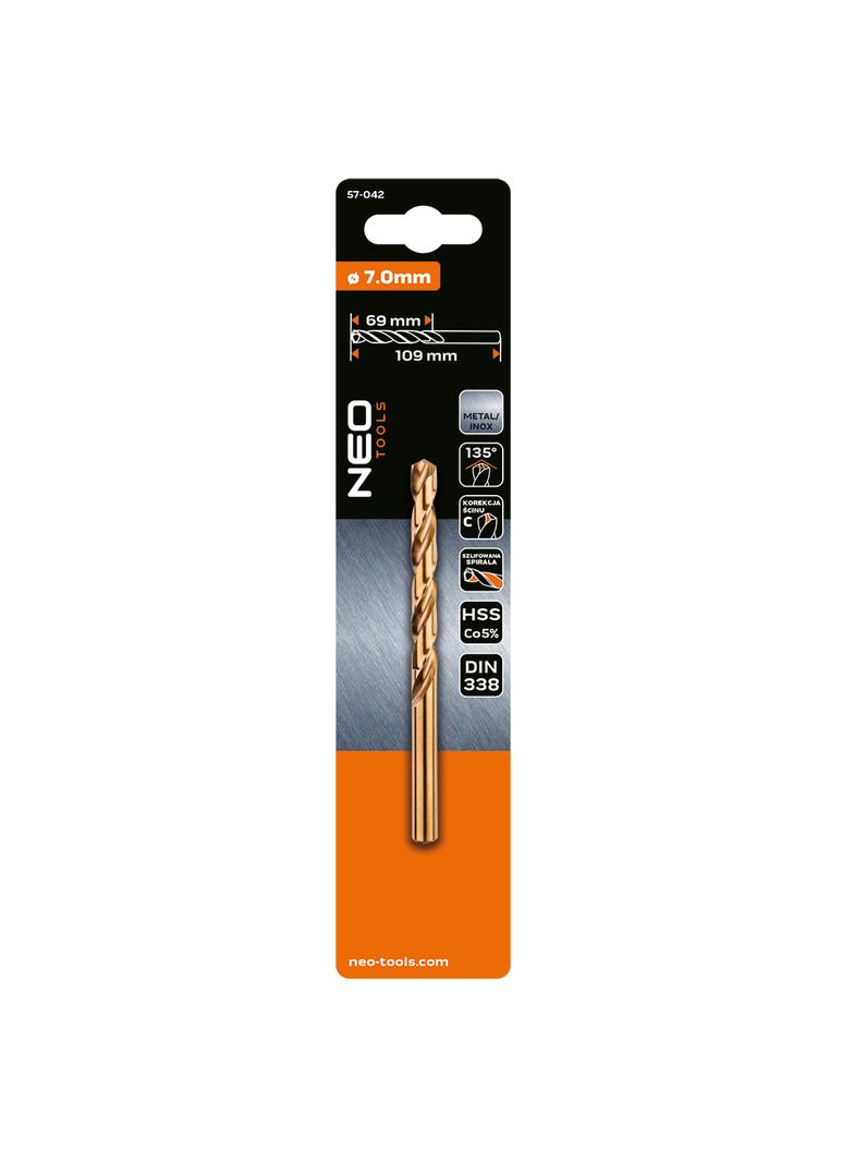 Wiertło do metalu HSS-Co, 7.0 mm