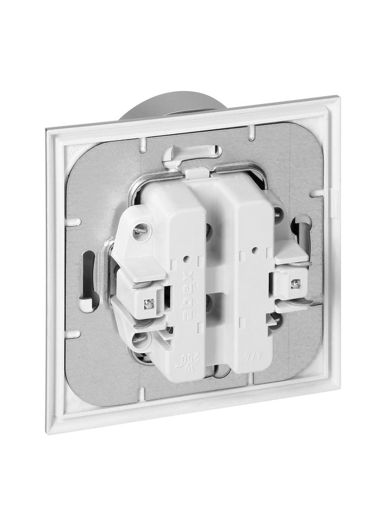 Gniazdo podwójne podtynkowe 2x2P+Z Luna, 16A, 250V, PT-6LR, srebrny