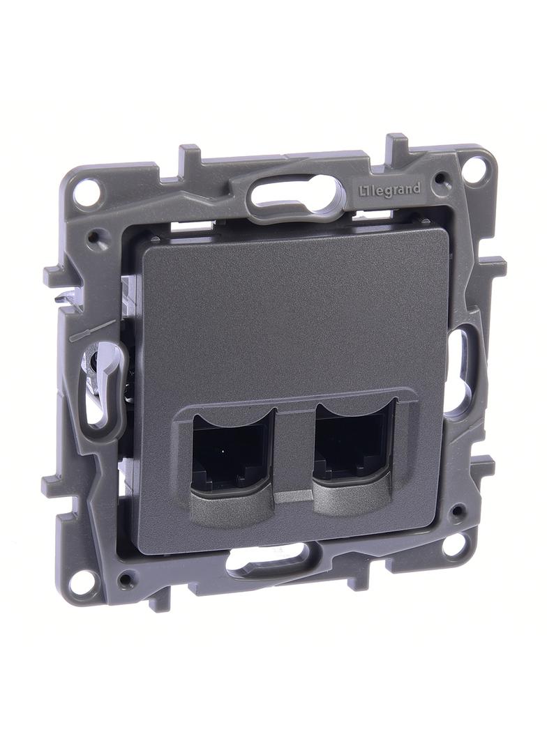 Niloe Selection - Gniazdo 2Xrj 45 Kat. 6 Utp Stal 762374 LEGRAND