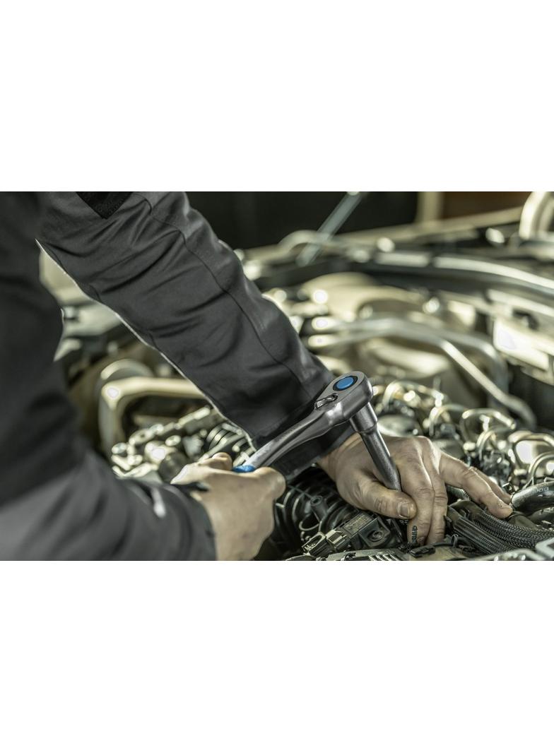 Grzechotka 1/2", 72T, ze stali CrV, z szybkim mocowaniem