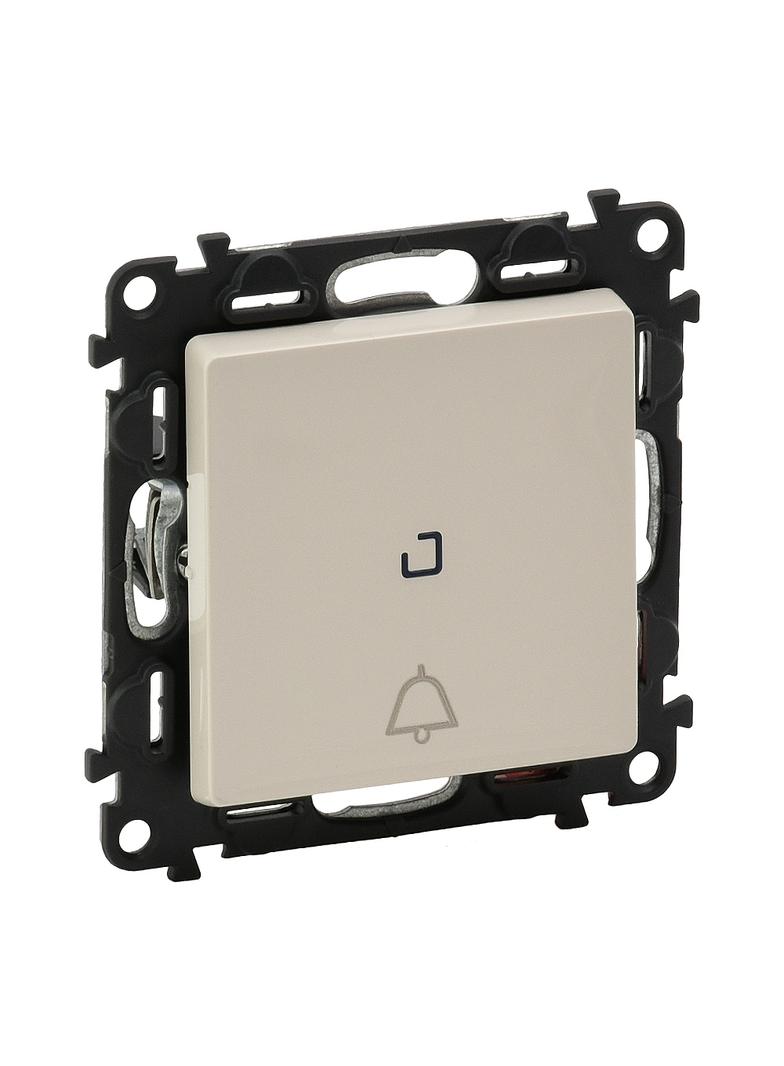 VALENA LIFE PRZYCISK PRZEŁĄCZY NO/NC PODŚWIETLANY Z SYMBOLEM DZWONKA ALUMINIUM 6 A - 250 V~, Legrand