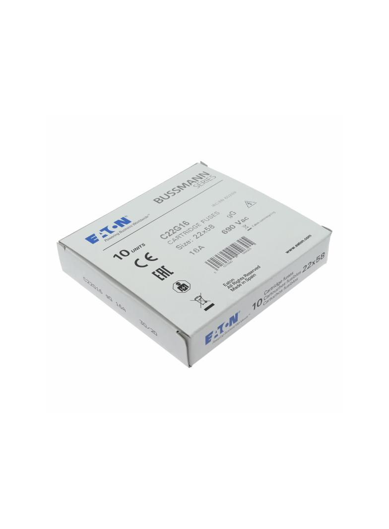 CYLINDRICAL FUSE 22 x 58 16A GG 690V AC Wkładka cylindryczna 22 x 58mm 16A GG 690V AC C22G16 EATON