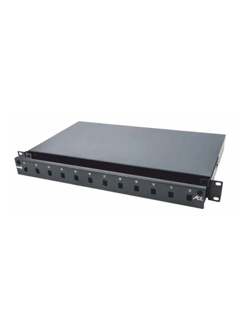 Panel 19'' 1U z frontem 12xSC simplex/LC duplex/E2000, light version