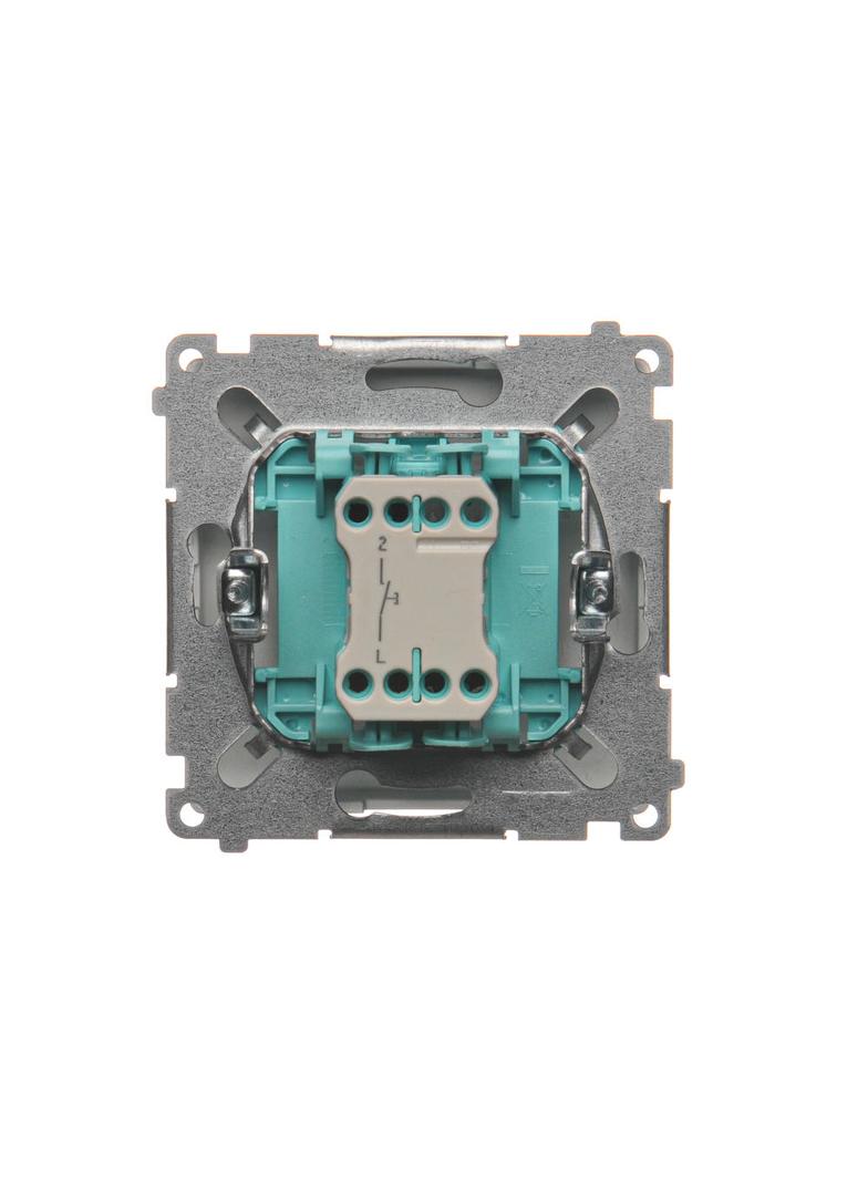 Simon Basic Przycisk światło 10A 250V szybkozłączka srebrny mat BMS1.01/43 KONTAKT