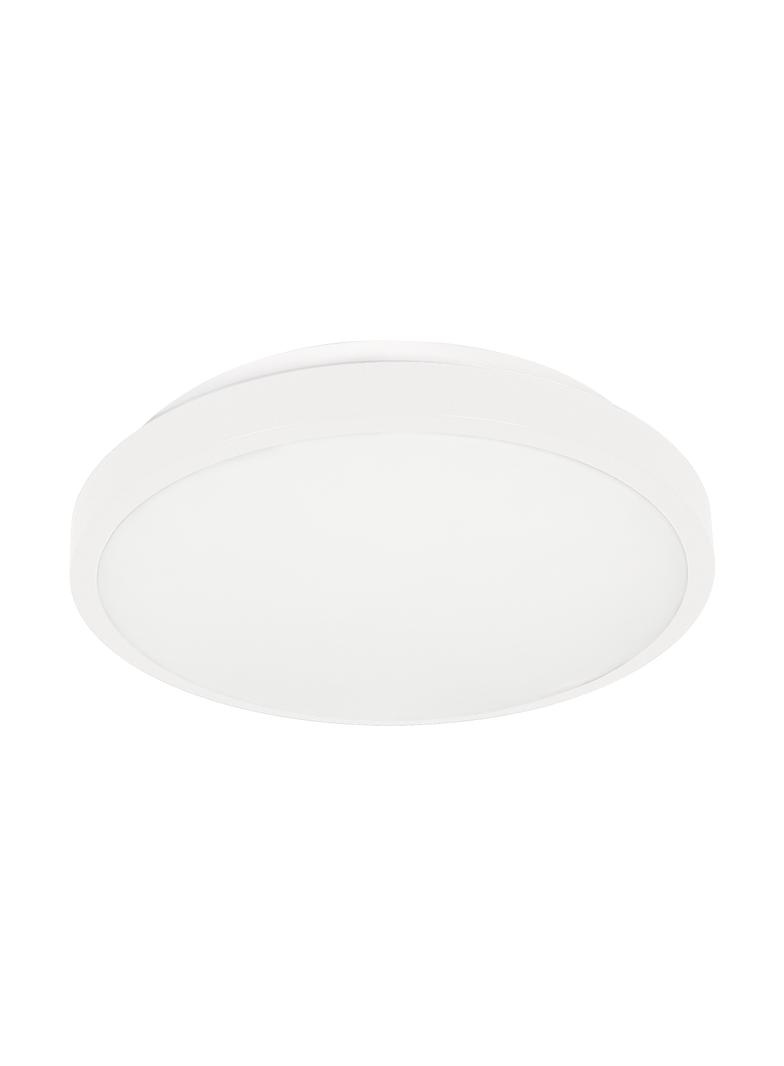 SELENE plafon, 2xE27 z mikrofalowym czujnikiem ruchu, 2x60W, klosz matowy - polistyren, IP54, biały