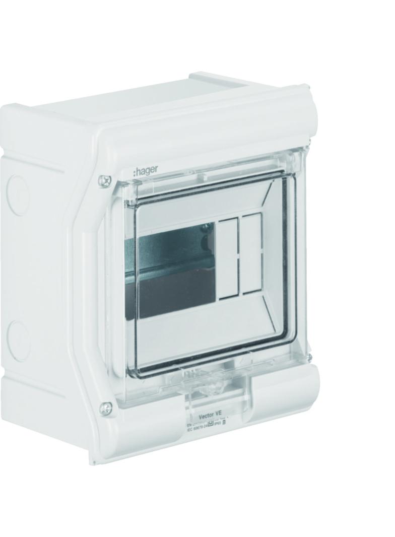 Rozdzielnica modułowa 1x6 natynkowa odporna UV IP65 Vector VE106SN HAGER
