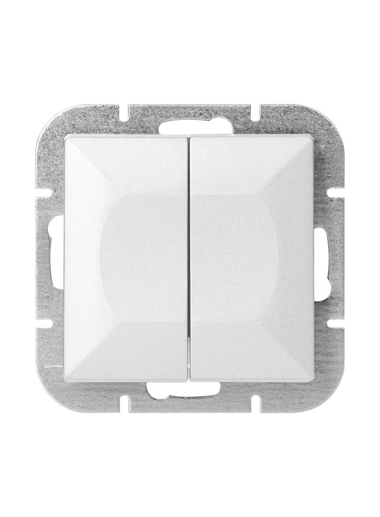 Łącznik podtynkowy świecznikowy Pearl, 10A, 250V, WP-2P, biały OR-OE-7701/W ORNO