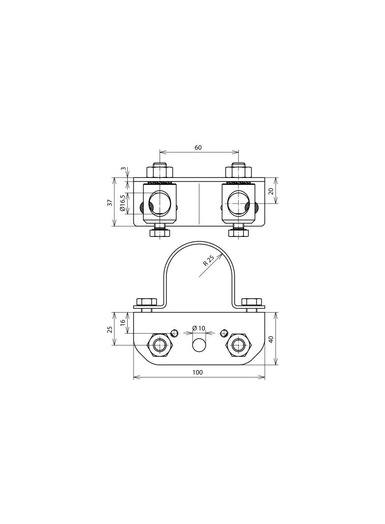 Adapter boczny kątowy, stal nierdzewna NIRO
