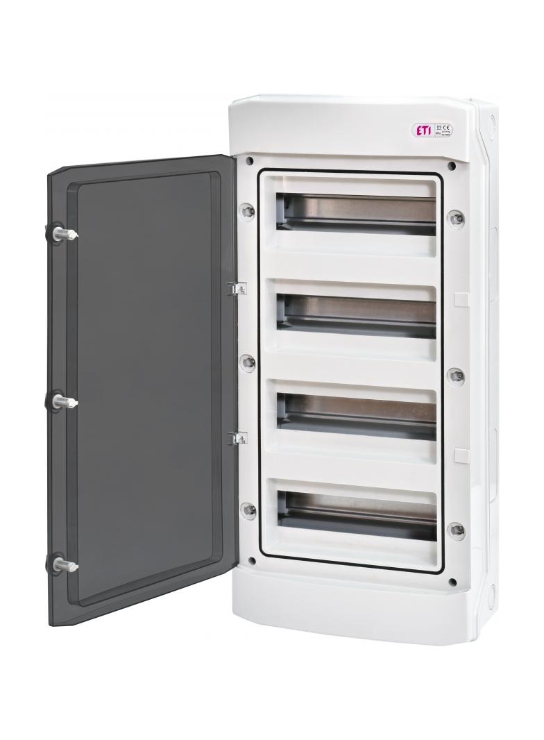 Rozdzielnica natynkowa 4x12 IP65 drzwi transparentne ECH-48PT-s 001100306 ETI