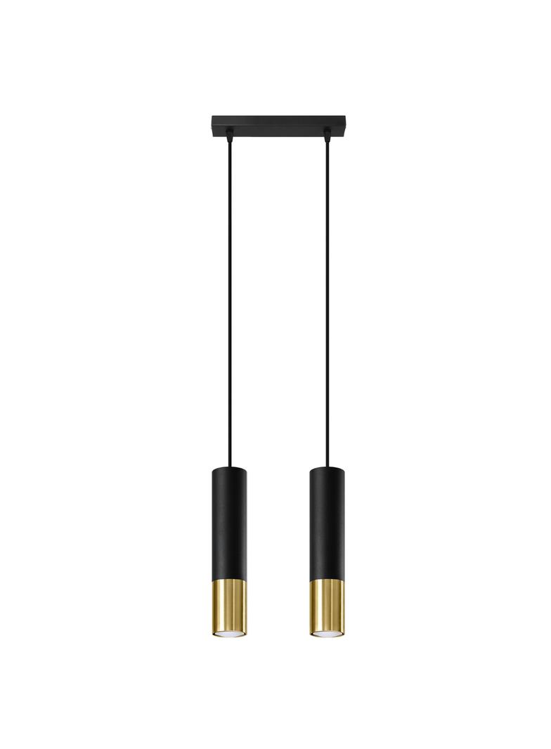 Sollux Lampa wisząca LOOPEZ 2 czarny/złoty SL.0953