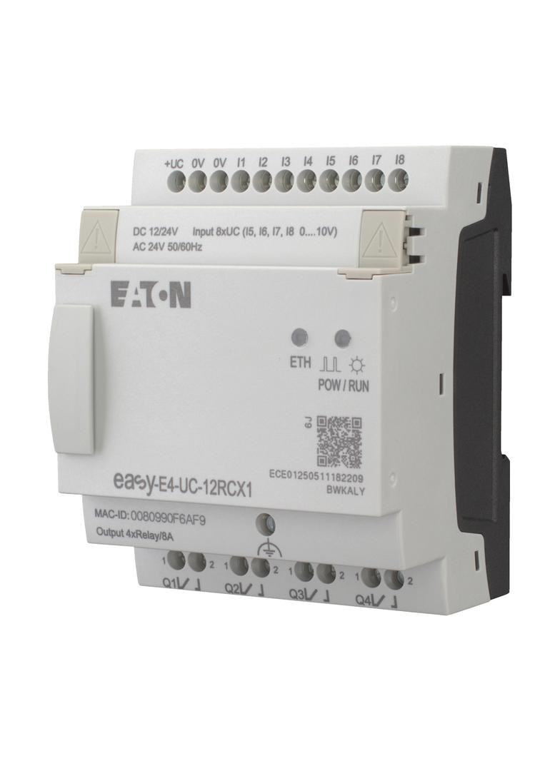 EASY-E4-UC-12RCX1 easyE4 12-24VDC 24VAC 8DI(4AI) 4DO-R bez wyświetlacza 197212 EATON