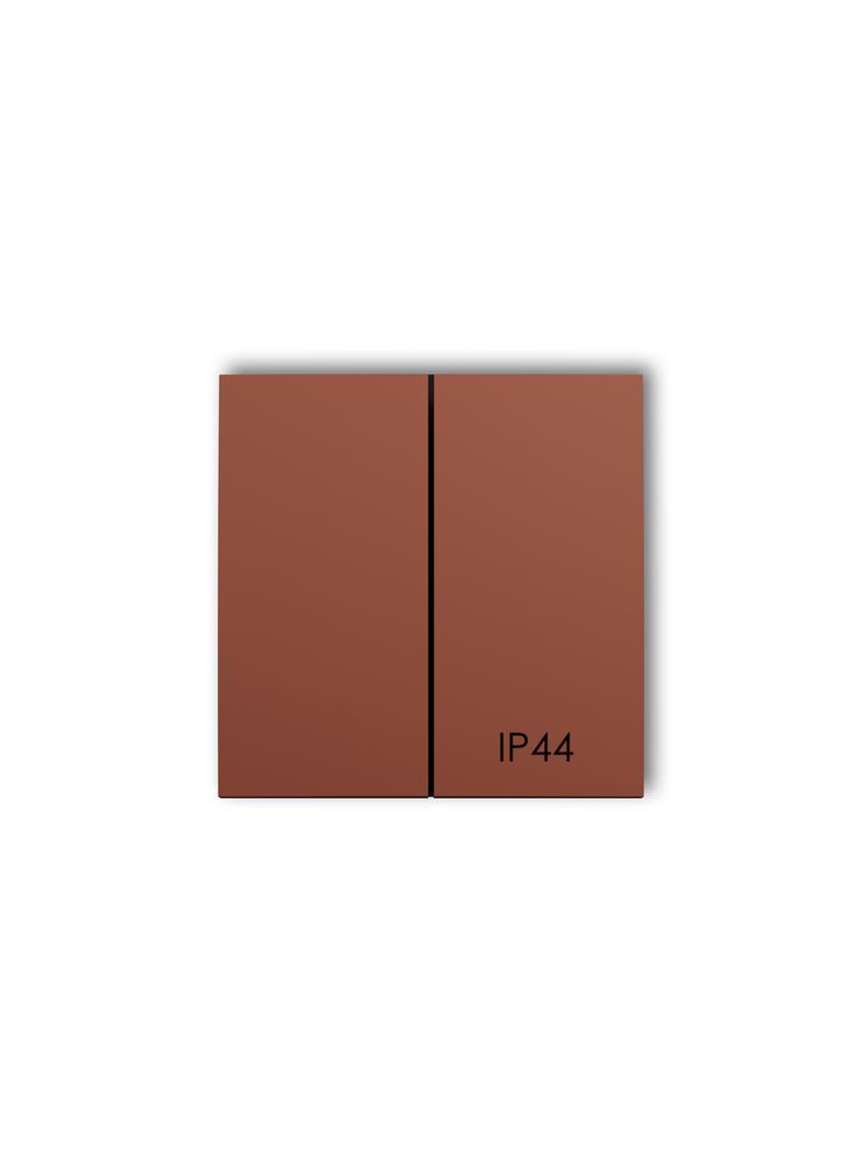 Klawisze podwójne do łączników IP44 ICON, MINI (komplet dwóch sztuk) terakota 63MKLH-2 KARLIK