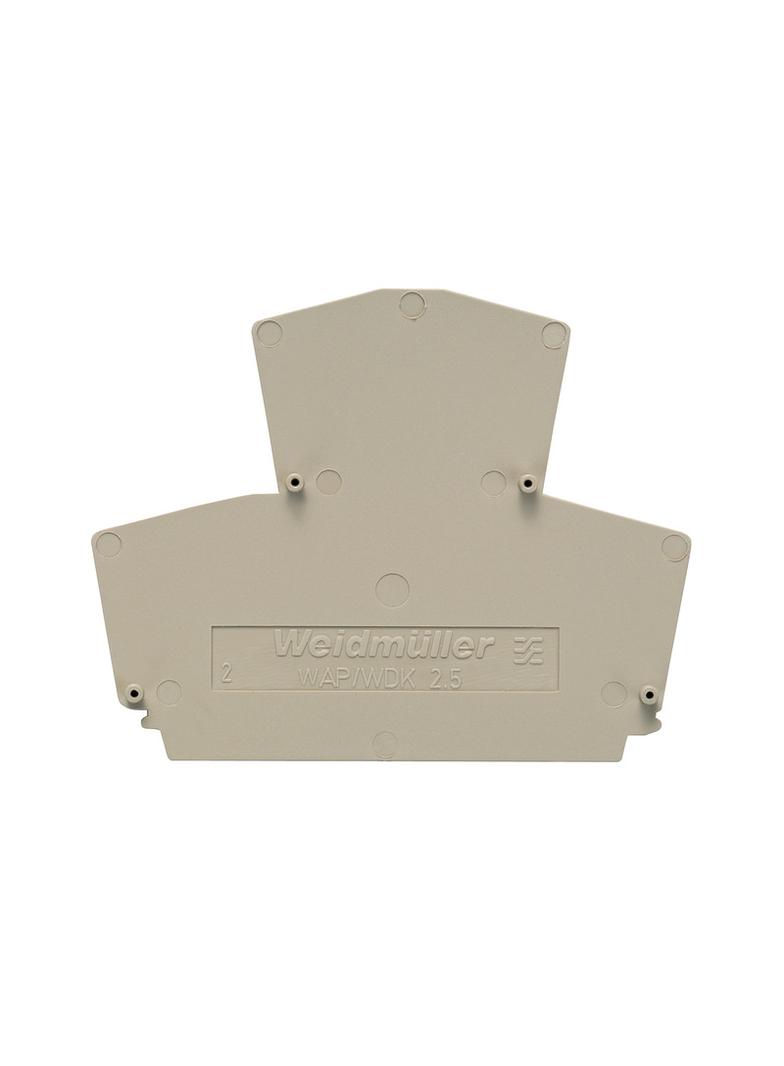 WAP WDK2.5/BLZ/O.ZA Płytka końcowa (styki), 45.4 mm x 5.08 mm, Ciemnobeżowy /20szt./ 1070000000 WEIDMÜLLER
